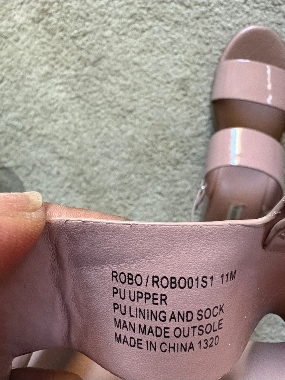Steve Madden Blush Pink Patent Platform Sandals